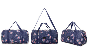 Introducing The Packable Weekender Duffel & Packing Cubes in Indigo Reef