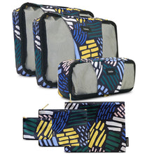 Travel Luggage Organizer - 6 pc - Packing Cubes & Accessory Pouches (Midnight Muse)