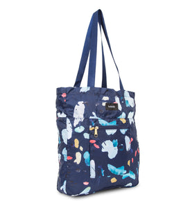 Navy Tidal Packable Everyday Shopper Tote