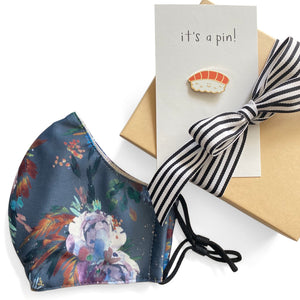 Osaka Sushi Pin and Cloth Face Mask Gift Set